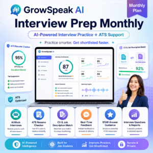 SpeakSmart AI Interview Prep – Monthly